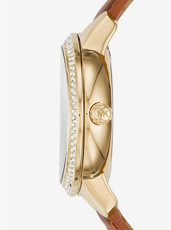 Michael Kors Whitley Quartz Gold Dial Brown Leather Strap Watch For Women - MK2428 Buy Now By Michael Kors