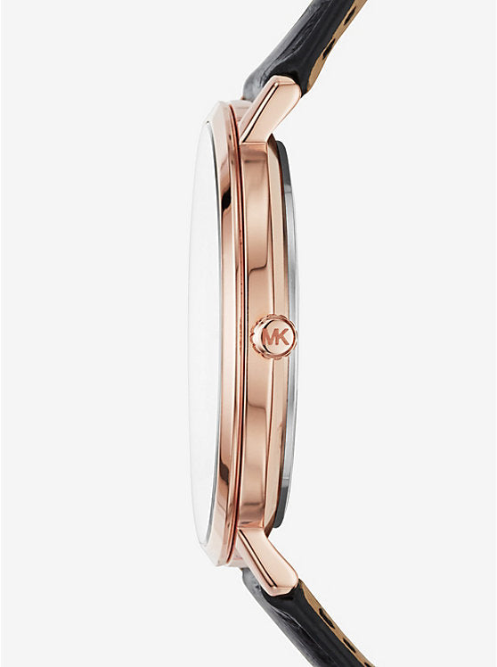 Michael Kors Jaryn Quartz White Dial Black Leather Strap Watch For Women - MK2472 Buy Now By Michael Kors