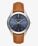 Michael Kors Slim Runway Analog Blue Dial Brown Leather Strap Watch For Men - MK8508 Buy Now By Michael Kors