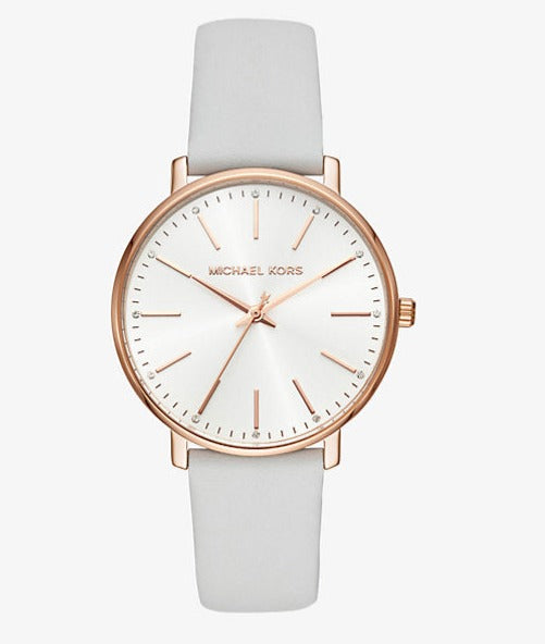 Michael Kors Pyper Quartz White Dial White Leather Strap Watch For Women - MK2800 Buy Now By Michael Kors