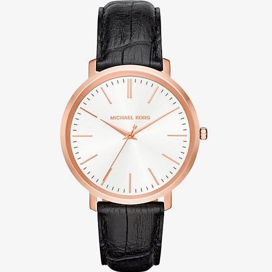 Michael Kors Jaryn Quartz White Dial Black Leather Strap Watch For Women - MK2472 Buy Now By Michael Kors