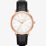 Michael Kors Jaryn Quartz White Dial Black Leather Strap Watch For Women - MK2472 Buy Now By Michael Kors