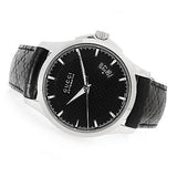Gucci G Timeless Quartz Black Dial Black Leather Strap Watch for Men - YA126413 Buy Now By Gucci