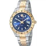 Versace Hellenyium GMT Blue Dial Two Tone Steel Strap Watch for Men - V11060017 Buy Now By Versace