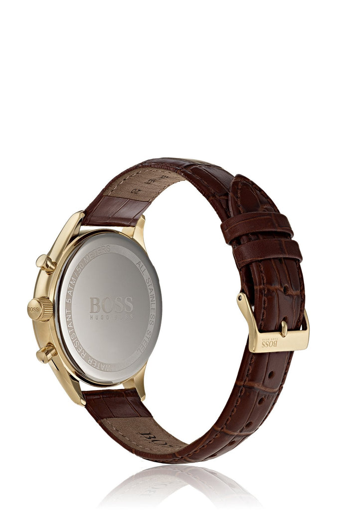 Hugo Boss Corporal White Dial Brown Leather Strap Watch for Men - 1513640 Buy Now By Hugo Boss