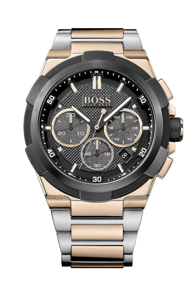 Hugo Boss Supernova Black Dial Two Tone Steel Strap Watch for Men - 1513358 Buy Now By Hugo Boss