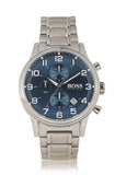 Hugo Boss Aeroliner Blue Dial Silver Steel Strap Watch for Men - 1513183 Buy Now By Hugo Boss
