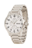 Hugo Boss Aeroliner Chronograph White Dial Silver Steel Strap Watch for Men - 1513182 Buy Now By Hugo Boss