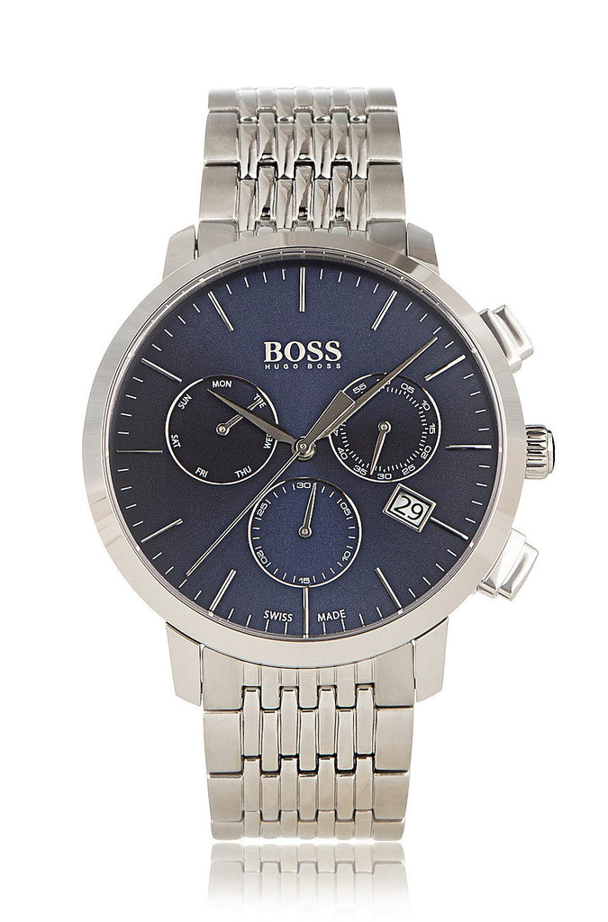Hugo Boss Associate Blue Dial Silver Steel Strap Watch for Men - 1513269 Buy Now By Hugo Boss
