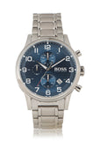 Hugo Boss Aeroliner Blue Dial Silver Steel Strap Watch for Men - 1513183 Buy Now By Hugo Boss