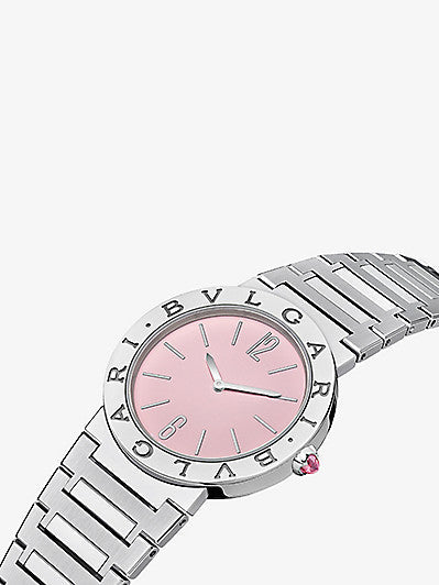 Bvlgari Bvlgari Bvlgari Quartz Pink Dial Silver Steel Strap Watch for Women - BVLGARI103711 Buy Now By Bvlgari