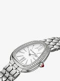 Bvlgari Serpenti Seduttori Diamonds Silver Dial Silver Steel Strap Watch for Women - SERPENTI103361 Buy Now By Bvlgari