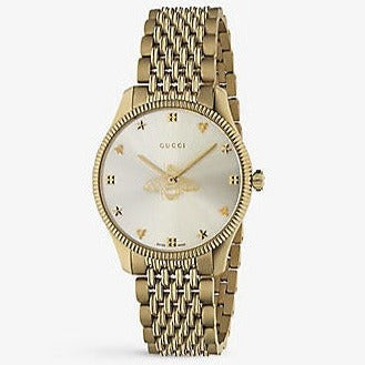 Gucci G Timeless Quartz Silver Dial Gold Steel Strap Watch For Women - YA1264155 Buy Now By Gucci