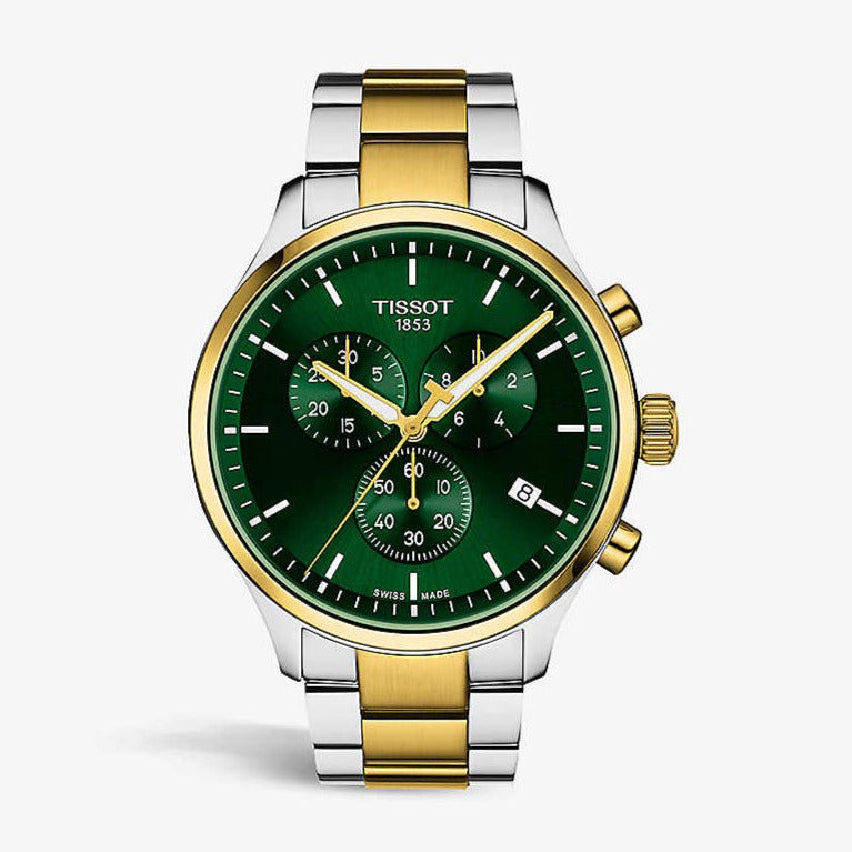 Tissot T Sport Chrono XL Classic Green Dial Two Tone Steel Strap Watch for Men - T116.617.22.091.00 Buy Now By Tissot