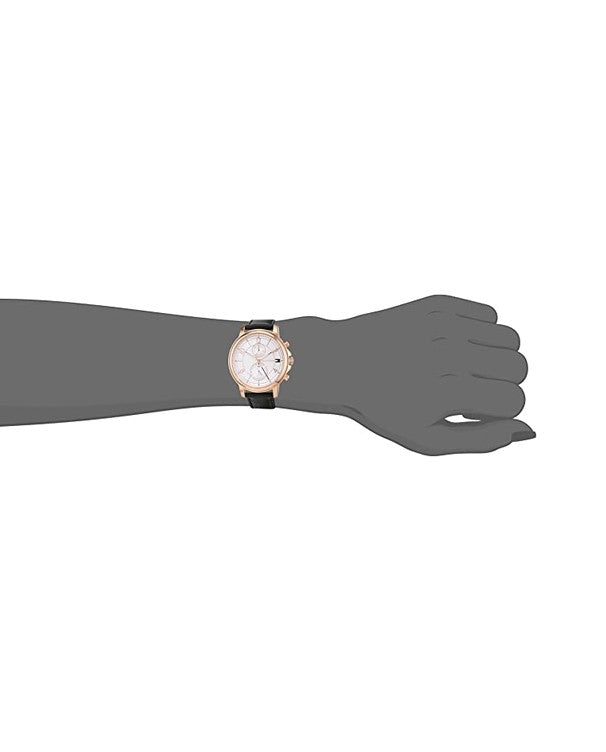 Tommy Hilfiger Claudia White Dial Black Leather Strap Watch for Women - 1781817 Buy Now By Tommy Hilfiger