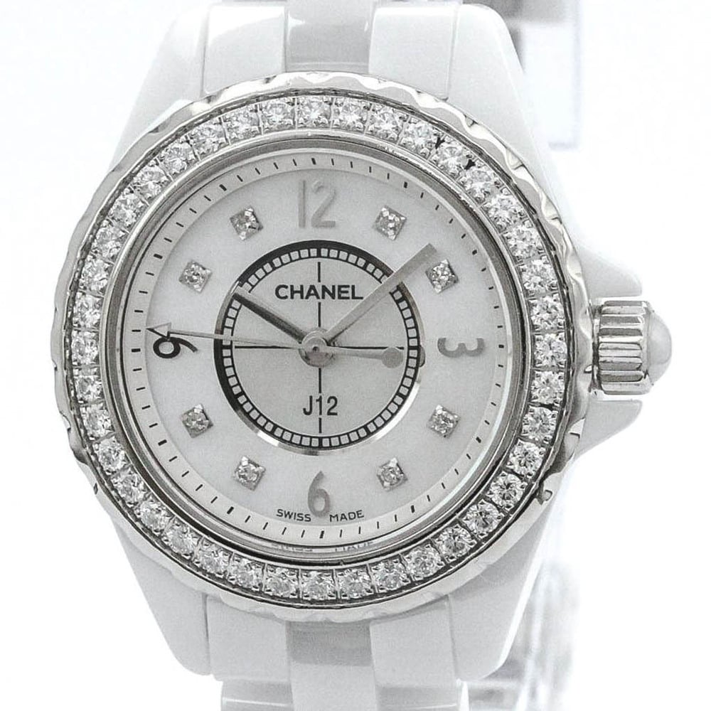 Chanel J12 Quartz Diamonds White Dial White Steel Strap Watch for Women - J12 H3110 Buy Now By Chanel