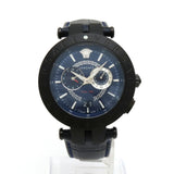 Versace V Race Chronograph Quartz Blue Dial Blue Leather Strap Watch For Men - VEBV00419 Buy Now By Versace