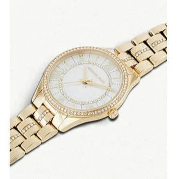 Michael Kors Lauryn Mother of Pearl White Dial Gold Steel Strap Watch for Women - MK3899 Buy Now By Michael Kors