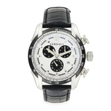 Versace V-Ray Quartz Silver Dial Black Leather Strap Watch for Men - VDB010014 Buy Now By Versace
