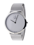 Calvin Klein Minimal White Dial Silver Mesh Bracelet Watch for Men - K3M2112Y Buy Now By Calvin Klein