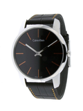 Calvin Klein City Black Dial Black Leather Strap Watch for Men - K2G211C1 Buy Now By Calvin Klein