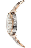 Versace V-Twist White Dial Two Tone Mesh Bracelet Watch for Women - VELS00719 Buy Now By Versace