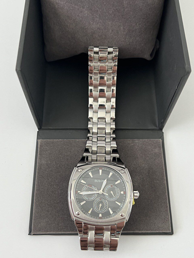 Bulova Classic Collection Multifunction Grey Dial Silver Steel Strap Watch for Men - 96C148 Buy Now By Bulova