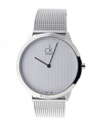 Calvin Klein Minimal White Dial Silver Mesh Bracelet Watch for Men - K3M2112Y Buy Now By Calvin Klein