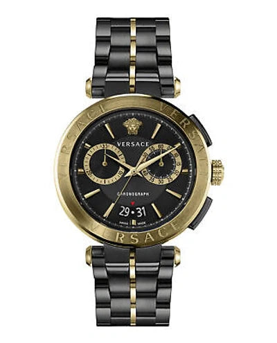 Versace Aion Chronograph Black Dial Black Steel Strap Watch for Men - VE1D01620 Buy Now By Versace