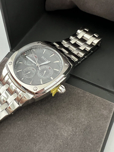 Bulova Classic Collection Multifunction Grey Dial Silver Steel Strap Watch for Men - 96C148 Buy Now By Bulova