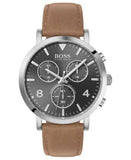 Hugo Boss Spirit Grey Dial Brown Leather Strap Watch for Men - 1513691 Buy Now By Hugo Boss