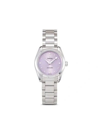 Omega Seamaster Aqua Terra Quartz Purple Dial Silver Steel Strap Watch for Women - 220.10.28.60.60.001 Buy Now By Omega