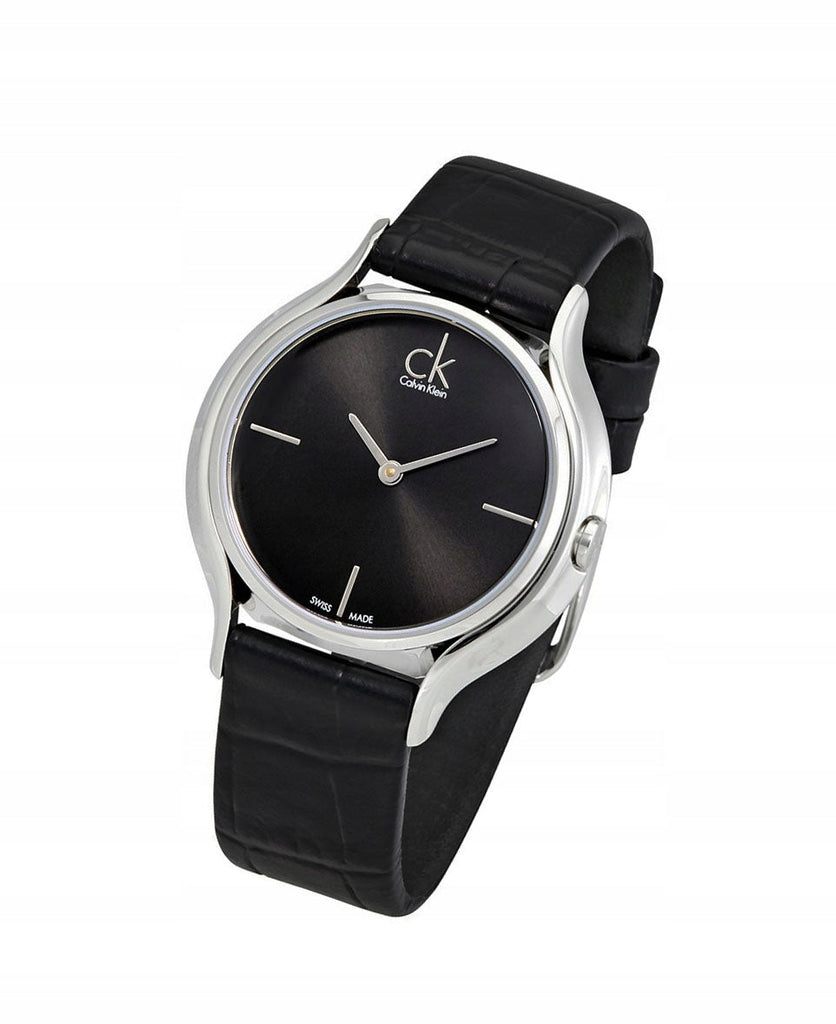 Calvin Klein Skirt Black Dial Black Leather Strap Watch for Women - K2U231C1 Buy Now By Calvin Klein