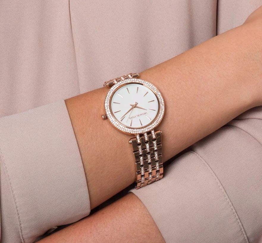 Michael Kors Darci Mother of Pearl Dial Rose Gold Steel Strap Watch for Women - MK3220 Buy Now By Michael Kors