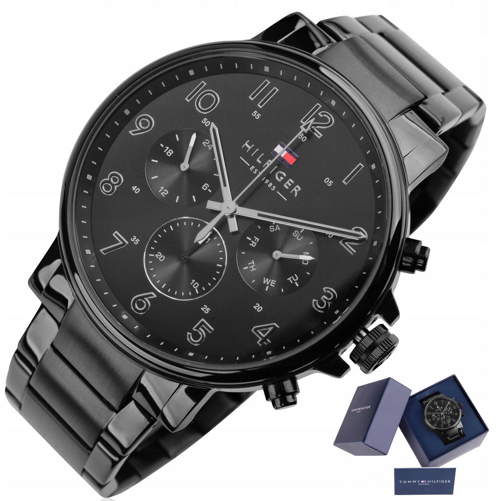 Tommy Hilfiger Daniel Black Dial Black Steel Strap Watch for Men - 1710383 Buy Now By Tommy Hilfiger