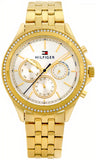 Tommy Hilfiger Ari Multifunction Diamonds Silver Dial Gold Steel Strap Watch for Women - 1781977 Buy Now By Tommy Hilfiger