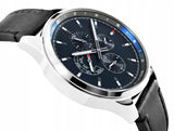 Tommy Hilfiger Shawn Multifunction Quartz Blue Dial Black Leather Strap Watch for Men - 1791616 Buy Now By Tommy Hilfiger