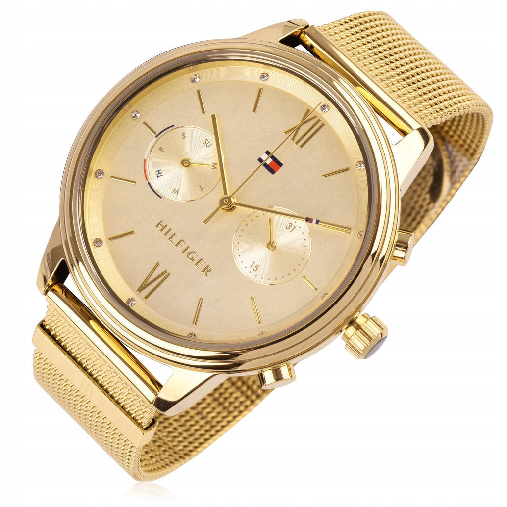 Tommy Hilfiger Blake Quartz Gold Dial Gold Mesh Bracelet Watch for Women - 1782302 Buy Now By Tommy Hilfiger