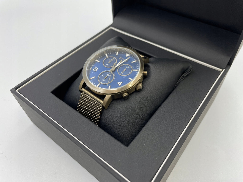 Hugo Boss Spirit Blue Dial Grey Mesh Bracelet Watch for Men - 1513693 Buy Now By Hugo Boss