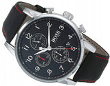 Hugo Boss Navigator Black Dial Black Leather Strap Watch for Men - 1513535 Buy Now By Hugo Boss