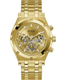 Guess Continental Gold Dial Gold Steel Strap Watch For Men - GW0260G4 Buy Now By Guess