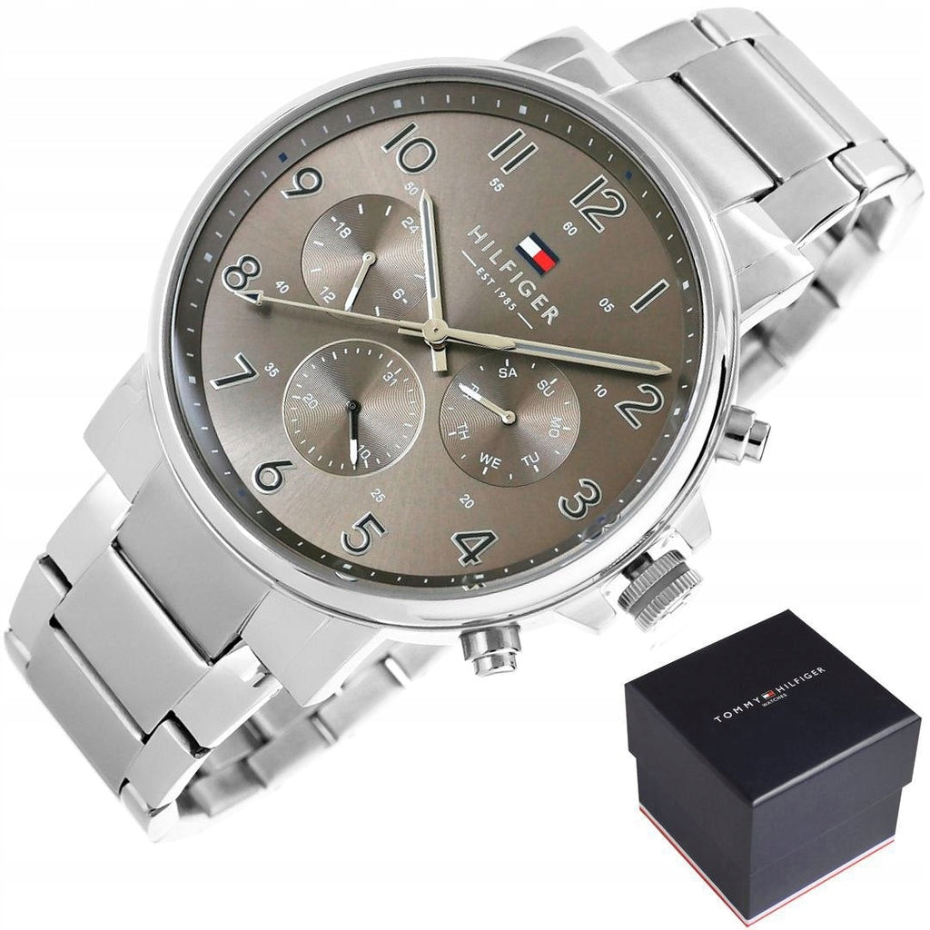 Tommy Hilfiger Chronograph Grey Dial Silver Steel Strap Watch for Men - 1710382 Buy Now By Tommy Hilfiger