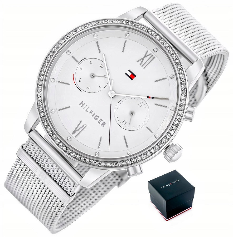 Tommy Hilfiger Blake Diamonds Silver Dial Silver Mesh Bracelet Watch for Women - 1782301 Buy Now By Tommy Hilfiger