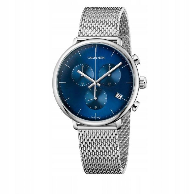 Calvin Klein High Noon Quartz Blue Dial Silver Mesh Bracelet Watch for Men - K8M2112N Buy Now By Calvin Klein
