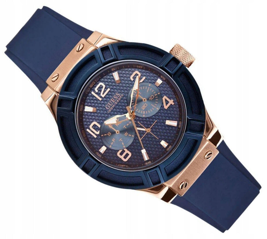 Guess Jet Setter Analog Quartz Blue Dial Blue Rubber Strap Watch For Women - W0571L1 Buy Now By Guess