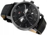 Tommy Hilfiger Evan Black Dial Black Leather Strap Watch for Men - 1710395 Buy Now By Tommy Hilfiger