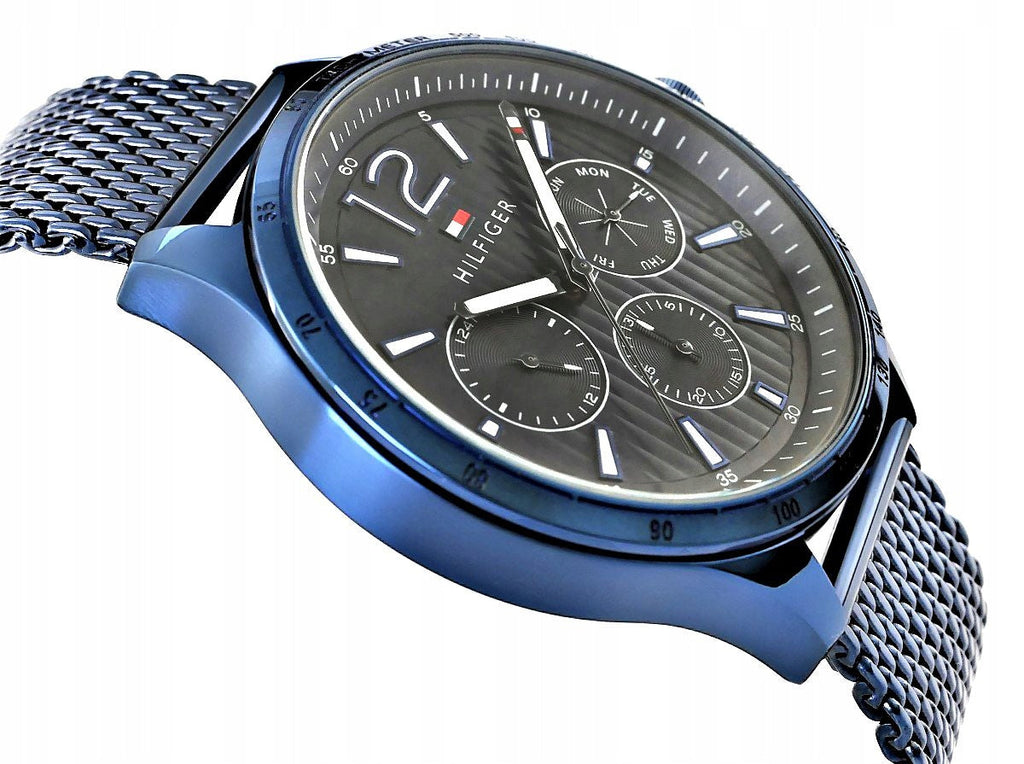 Tommy Hilfiger Gavin Chronograph Blue Dial Blue Mesh Bracelet Watch for Men - 1791471 Buy Now By Tommy Hilfiger