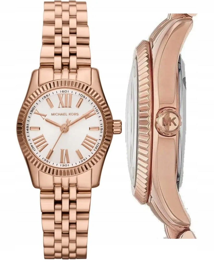 Michael Kors Lexington Quartz White Dial Rose Gold Steel Strap Watch For Women - MK3230 Buy Now By Michael Kors