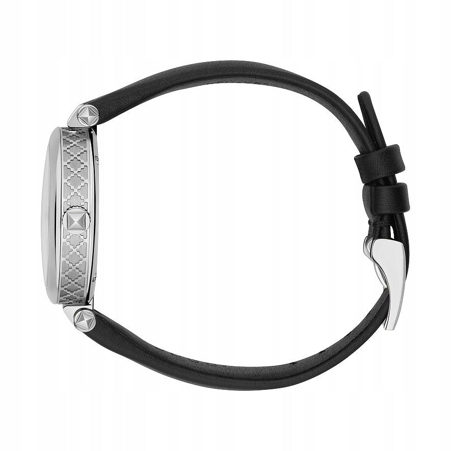 Gucci Diamantissima Diamonds Black Dial Black Leather Strap Watch For Women - YA141403 Buy Now By Gucci