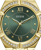 Guess Cosmo Diamonds Green Dial Gold Steel Strap Watch for Women - GW0033L8 Buy Now By Guess